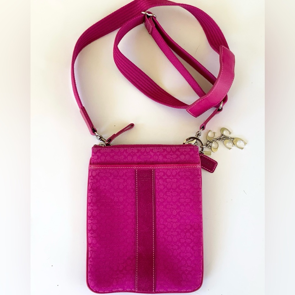 Coach Pink Monogram Crossbody Bag